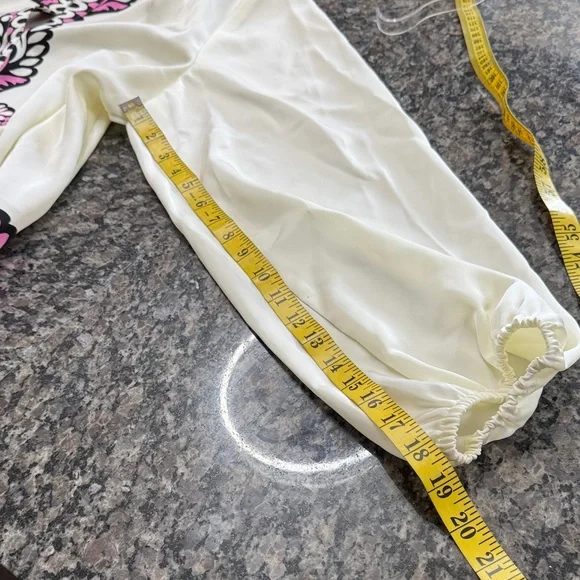 Intempo Cream Blouse with Black & Pink Graphic Trim NEW XXL - Picture 11 of 11